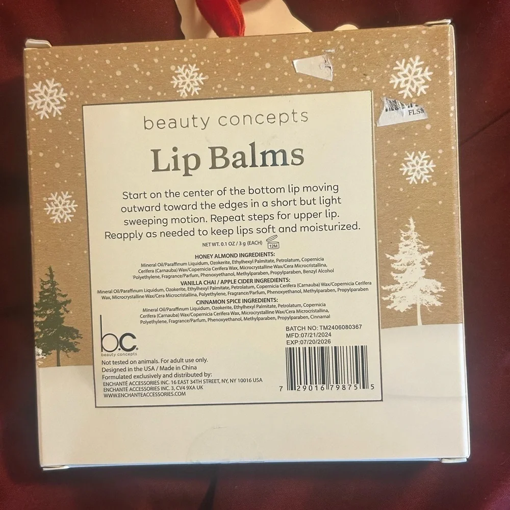 Holiday Lip Balm Set with Polar Bear Design